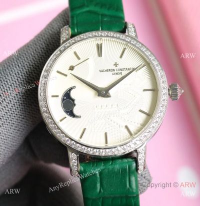 Swiss Copy Vacheron Constantin Traditionnelle 36mm Green Power Reserve Dial